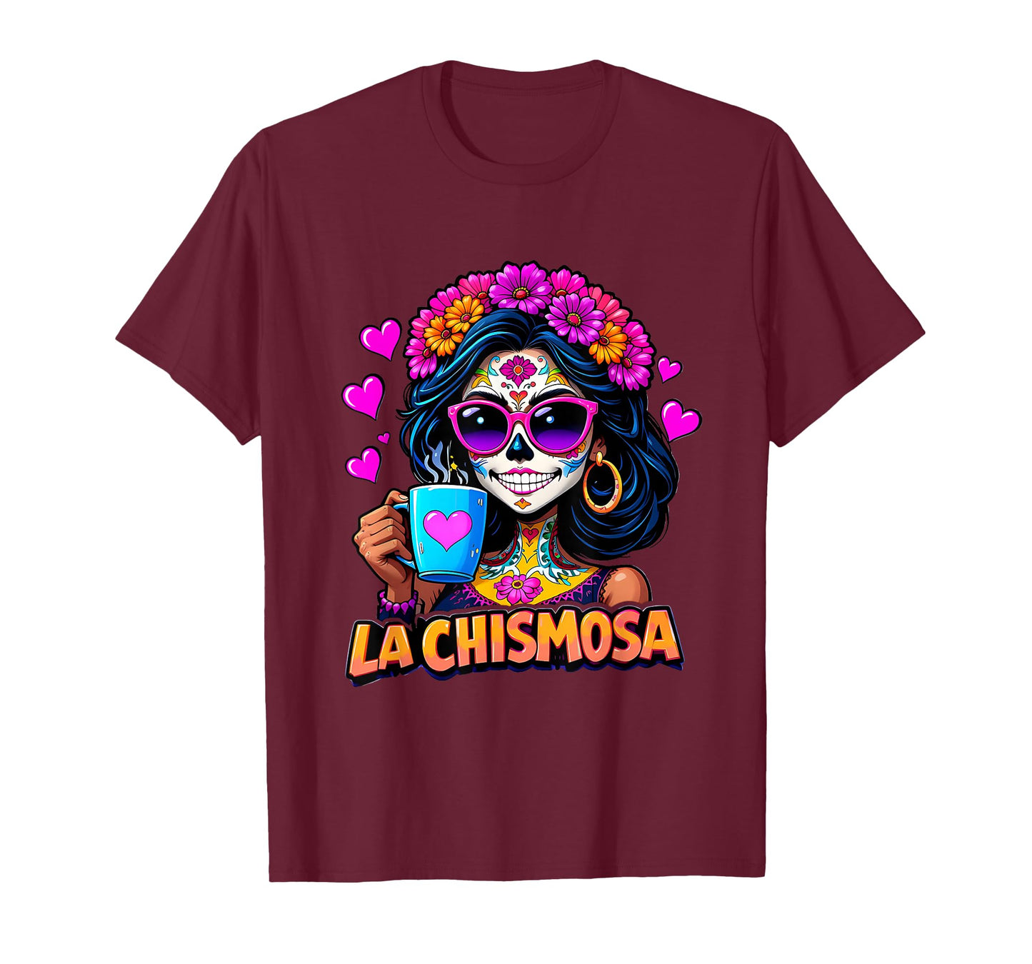 Funny Mexican Lottery Woman La Chismosa Fiesta Vintage Card T-Shirt