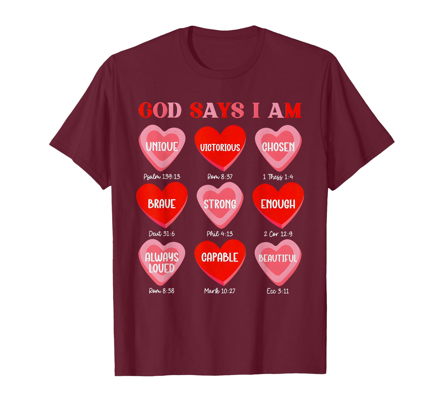 God Say I Am Heart Conversation Christian Bible Verse Jesus T-Shirt
