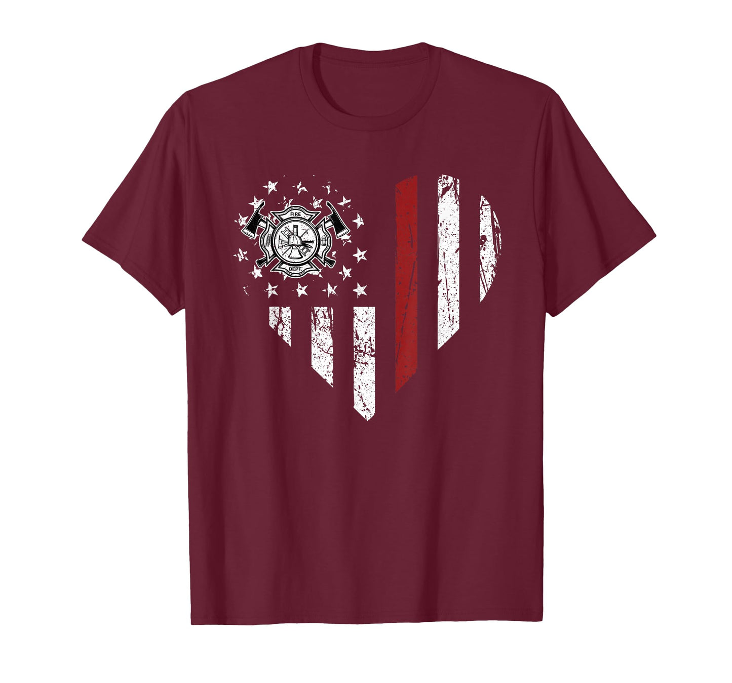 Heart Firefighter EMT Department Vintage Fireman Men Women T-Shirt