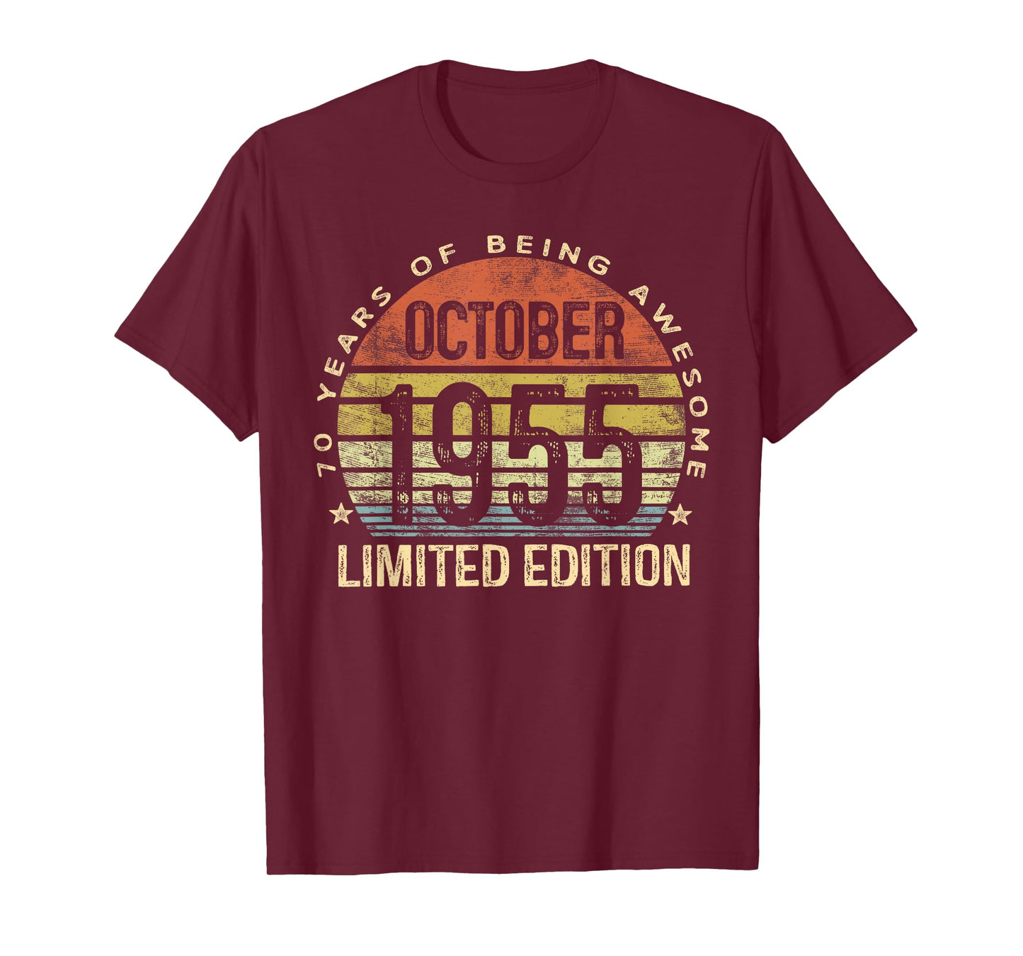 October 1955 Limited Edition 70-Year-Old 70th Birthday T-Shirt