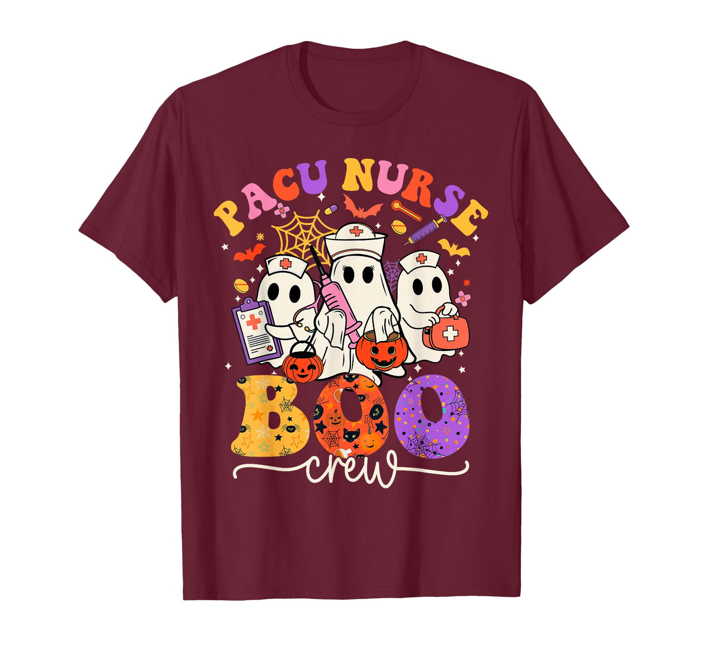 PACU Boo Crew Costume Funny Nurse Ghost Halloween T-Shirt