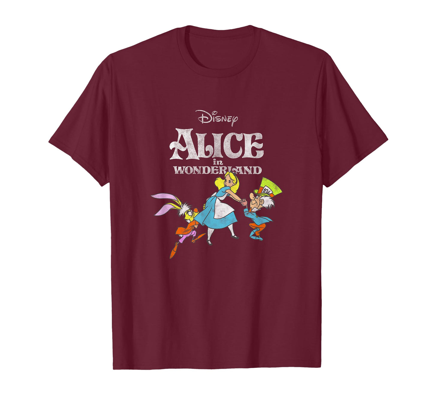 Disney Alice In Wonderland Alice Mad Hatter March Hare T-Shirt