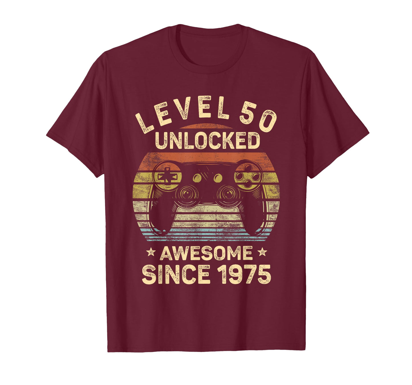 Level 50 Unlocked 50th Birthday 50 Year Old Gifts Gamer Bday T-Shirt
