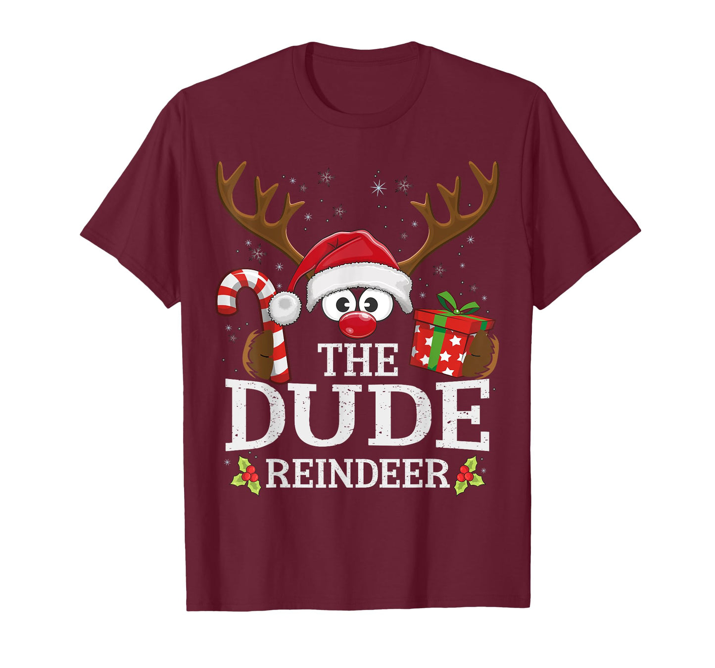 99 Gifts Matching Christmas Reindeer Squad Christmas Family T-Shirt - Unisex-Adults, Kids - Black - Short Sleeve - U-Neck - Casual - Cotton, Polyester - Machine Wash - Small