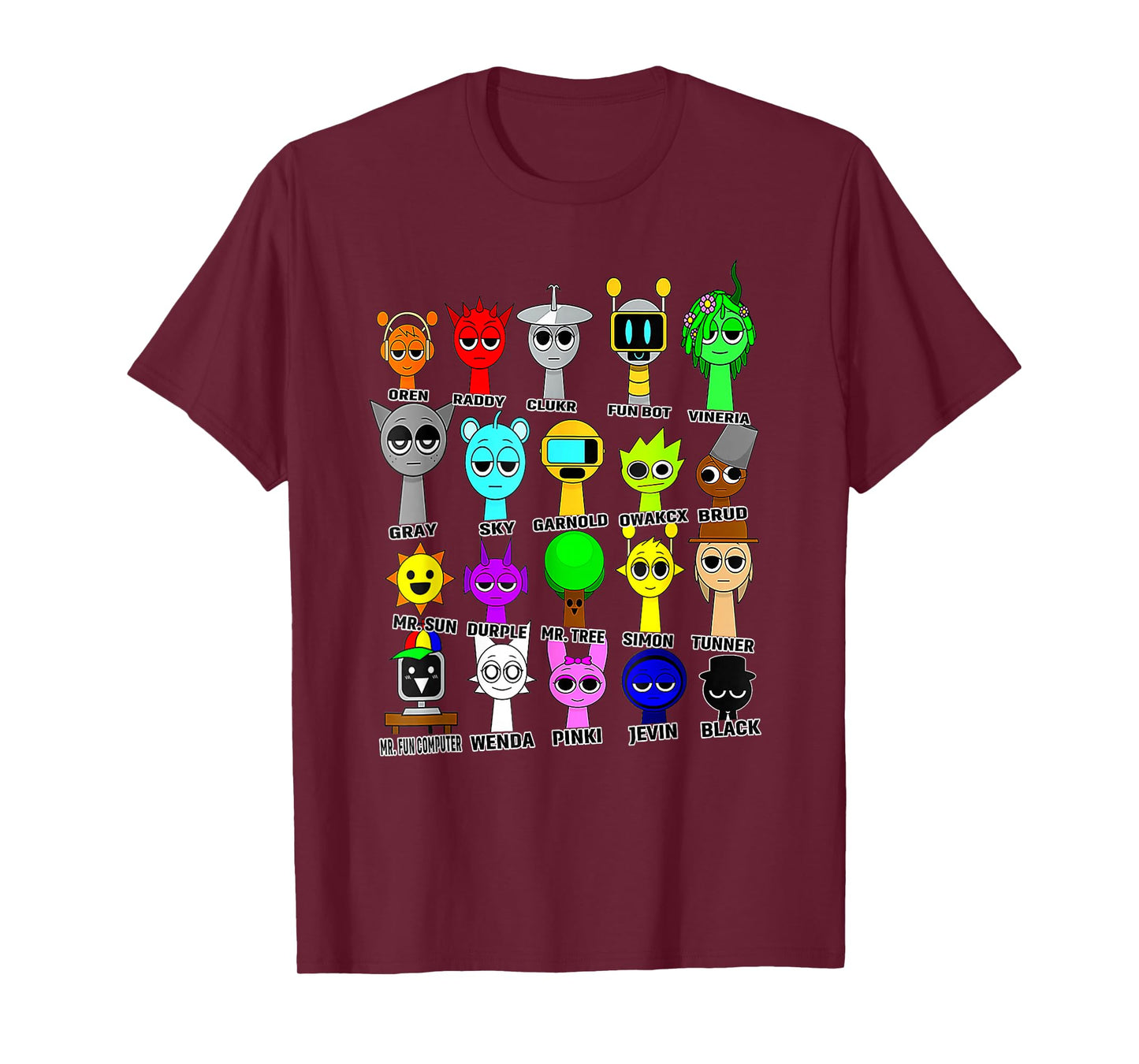 Sprunki Funny Toys For Boys and Girls Birthday Decoration T-Shirt