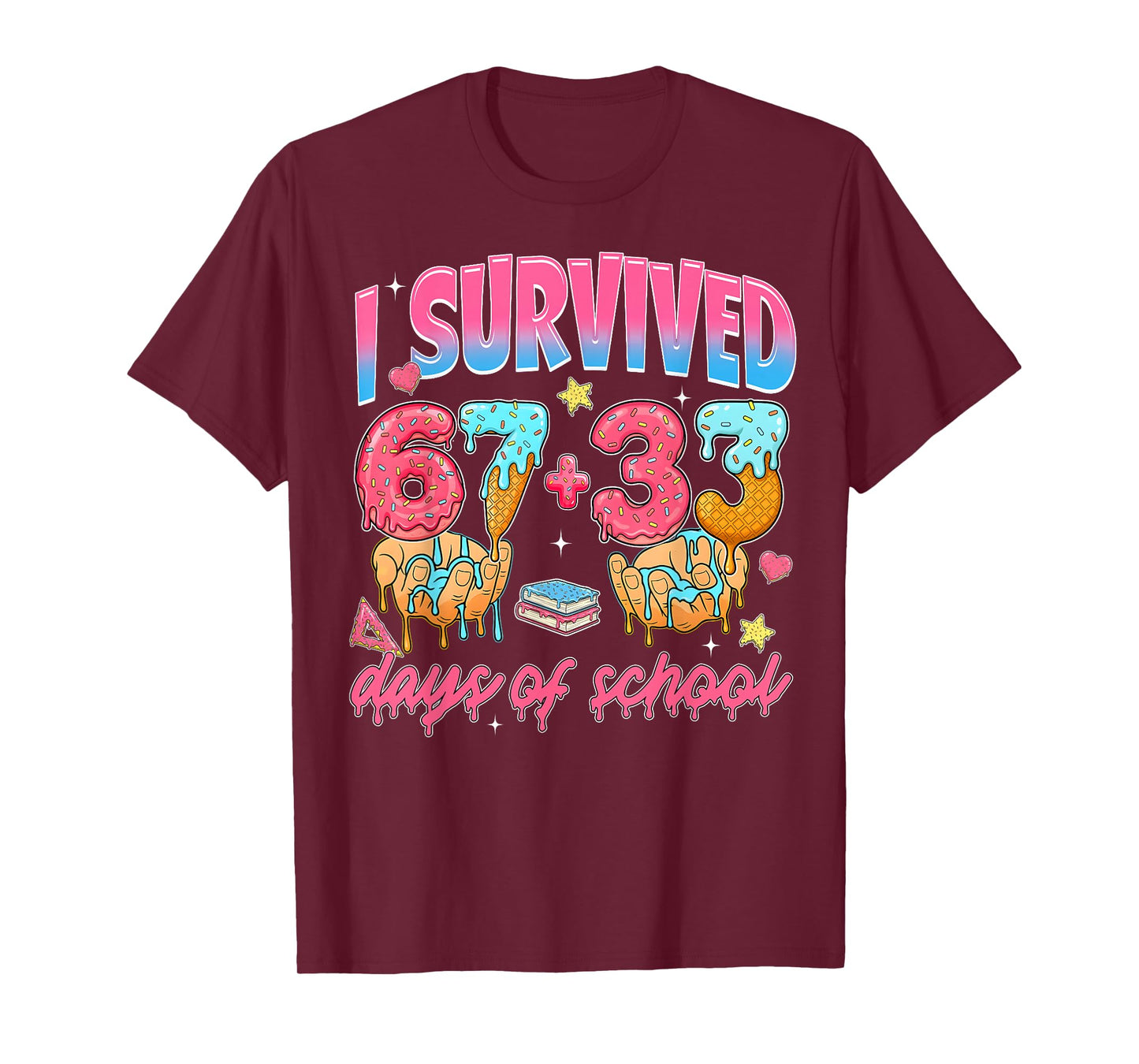 100th Day I Survived 67 + 33 Days of School Boy Girl Teacher T-Shirt