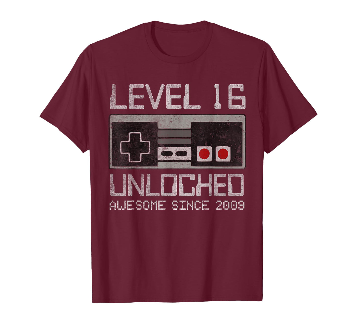 Level 16 Unlocked 16th Birthday 16 Year Old Video Gamer Boy T-Shirt