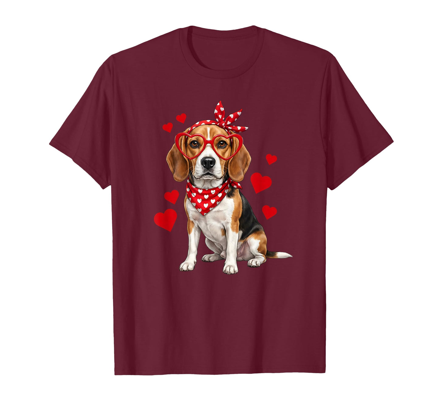 Beagle Valentines Day Dog Lover Heart T-Shirt