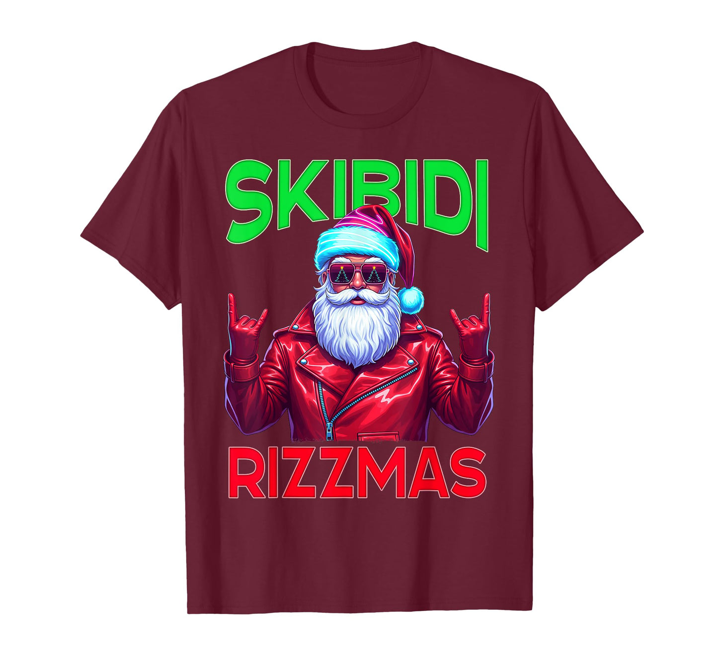 Skibidi Rizzmas Christmas Rizz Santa Claus Charisma Kid Cool T-Shirt
