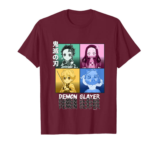 Kids Demon Slayer: Kimetsu no Yaiba Pop Art Chibi T-Shirt