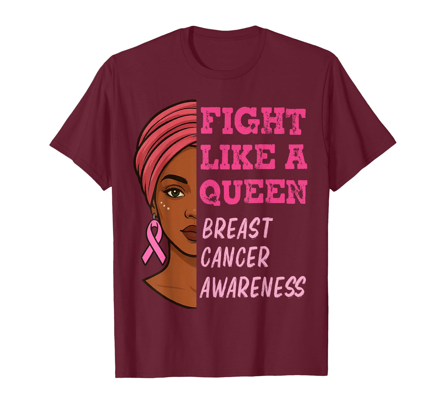 Breast Cancer Awareness Black Women Pink Ribbon Survivor T-Shirt