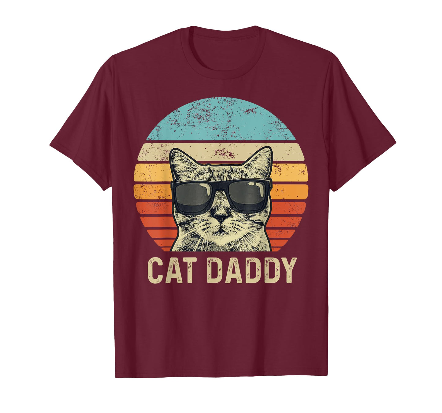 Cat Daddy Retro Cat Sunglasses Cool Cat Dad Gift Fathers Day T-Shirt for Men Women Girls Kids
