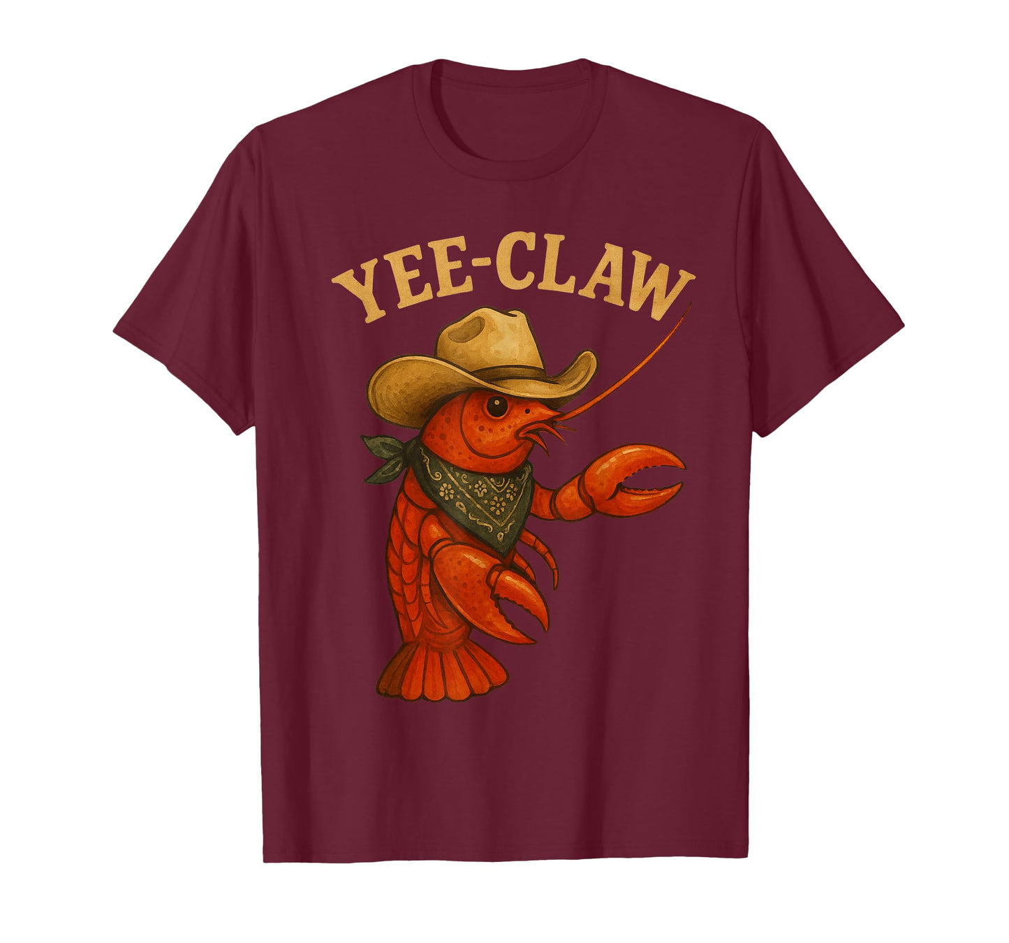 Yee Claw Funny Crawfish Cajun Seafood Party Boys Kids Men T-Shirt
