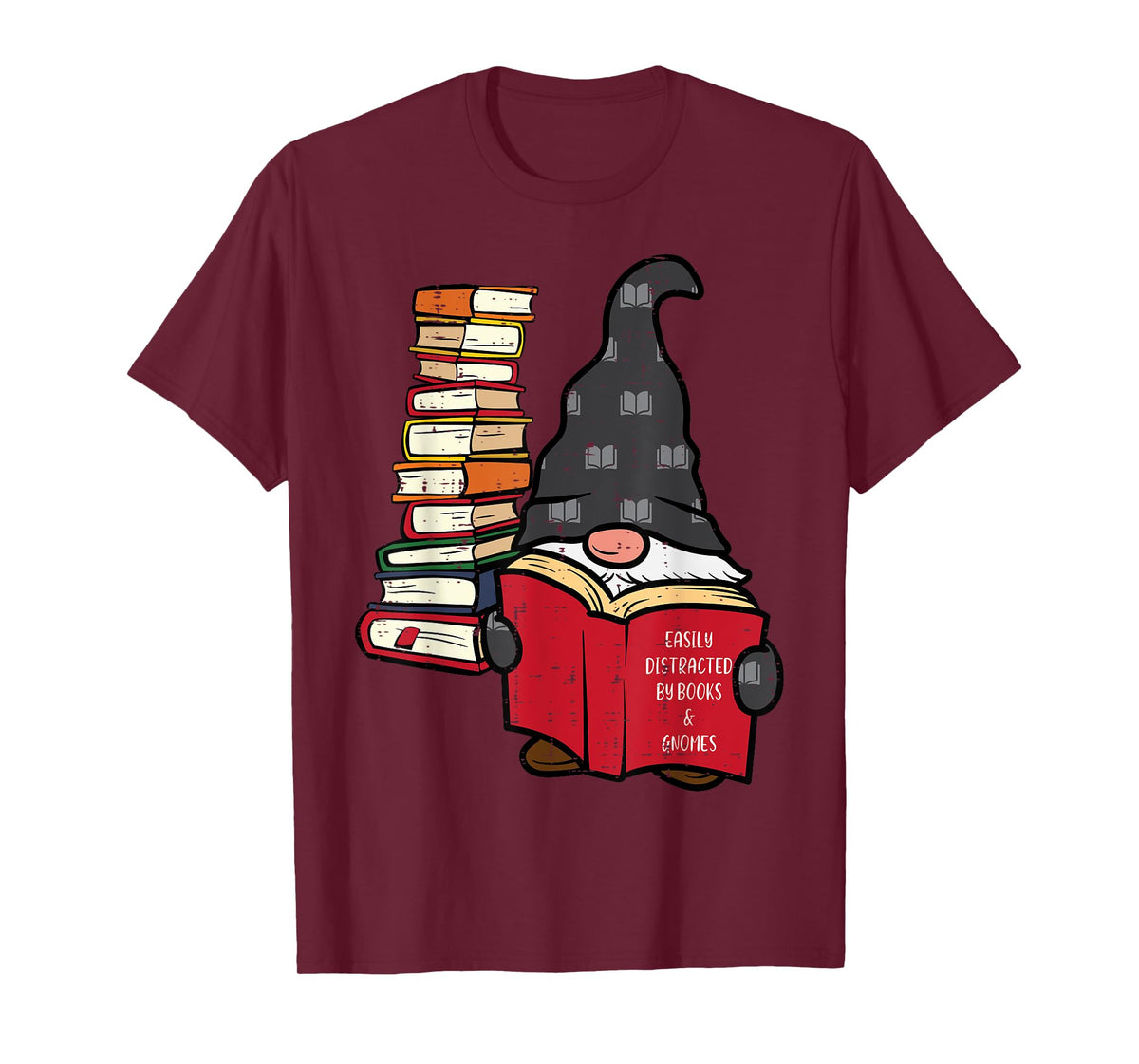 Gnome Read Reading Book Librarian Across America Women Kids T-Shirt