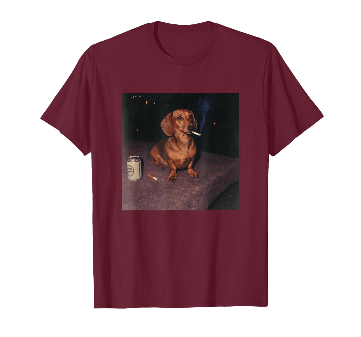 Funny Smoking Dachshund Cigarette Beer Gen Z T-Shirt