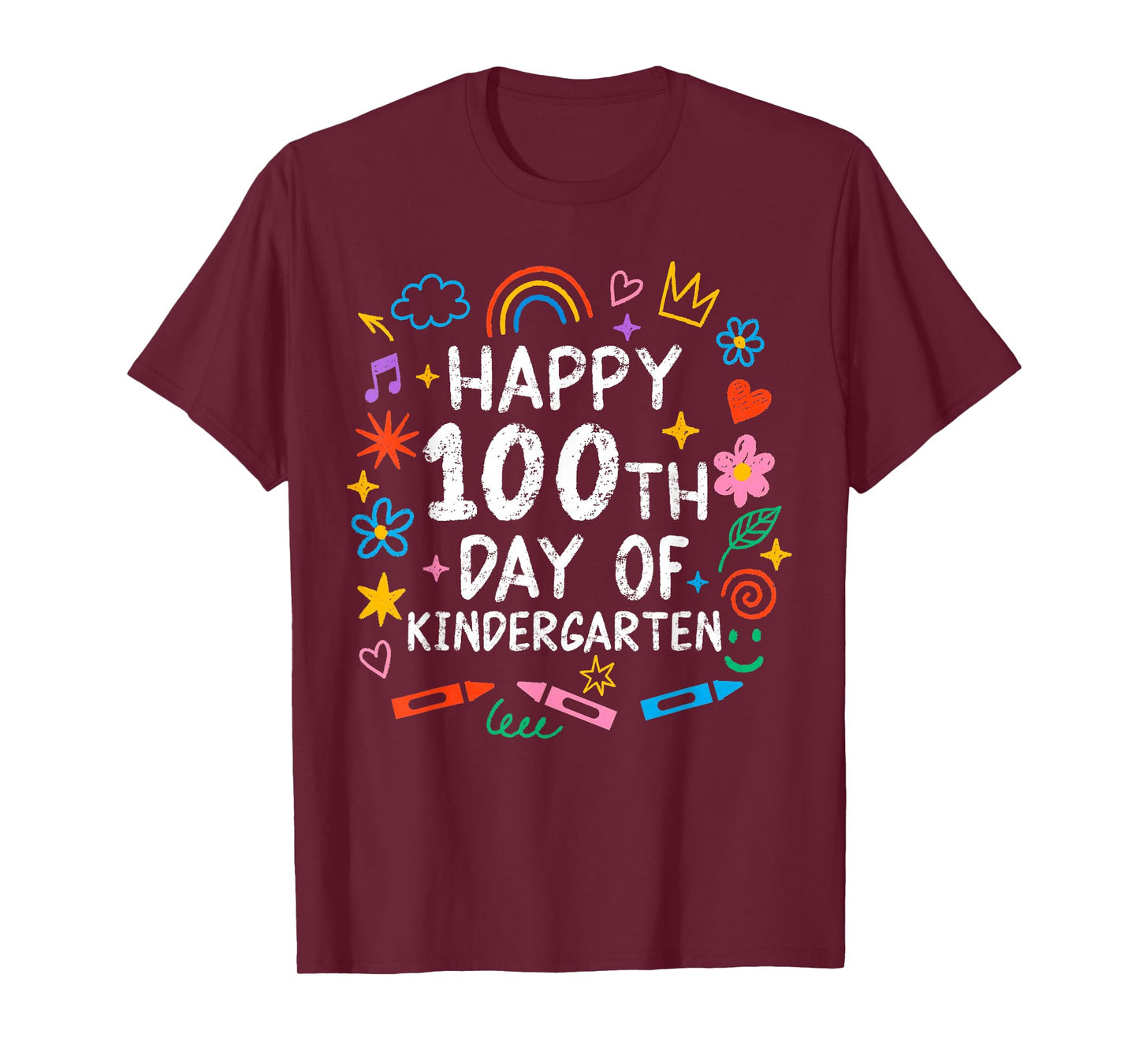 100 Days of Kindergarten Happy 100th Day of School Teachers T-Shirt