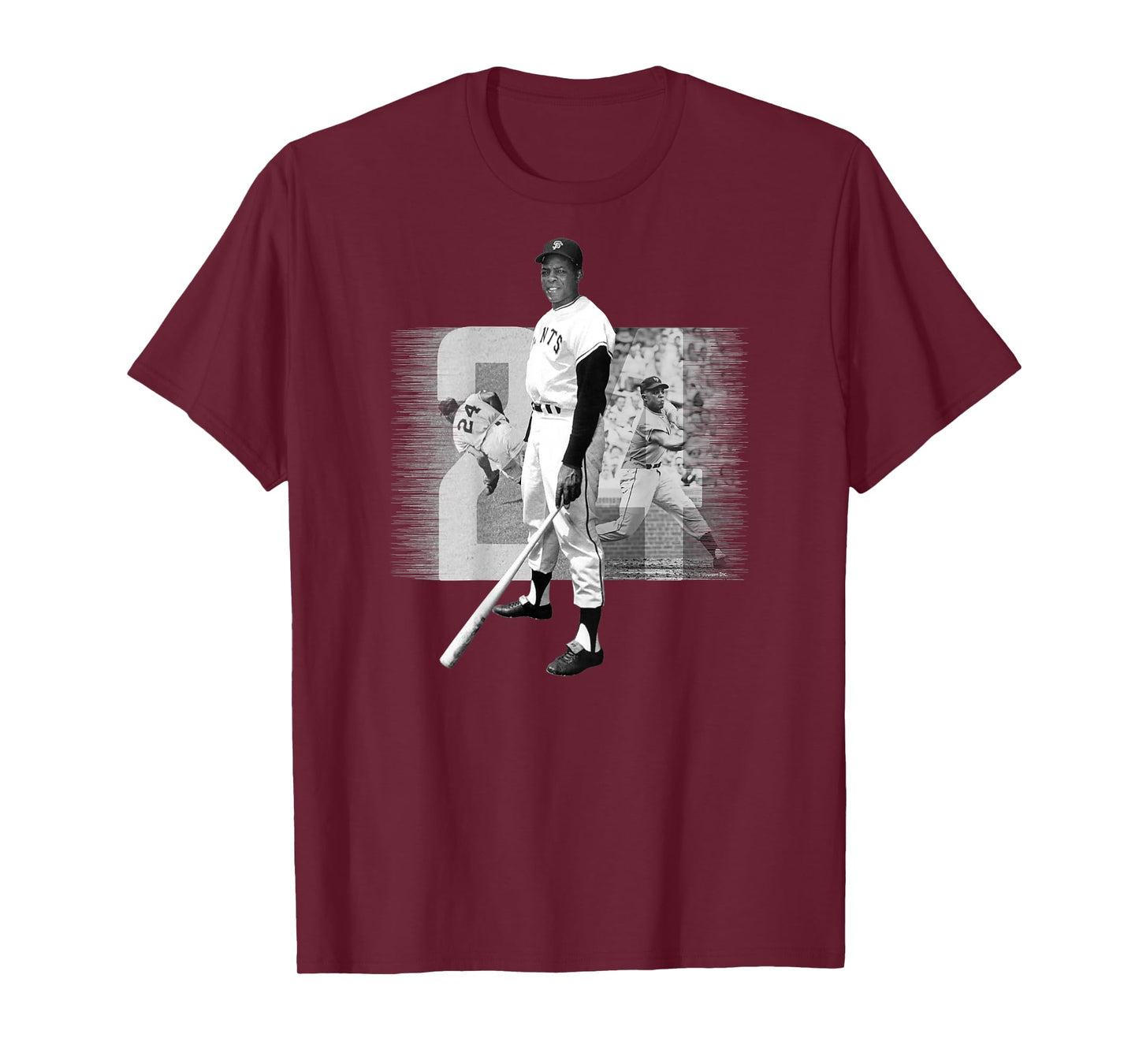 Willie Mays_001_Back Printed T-Shirt
