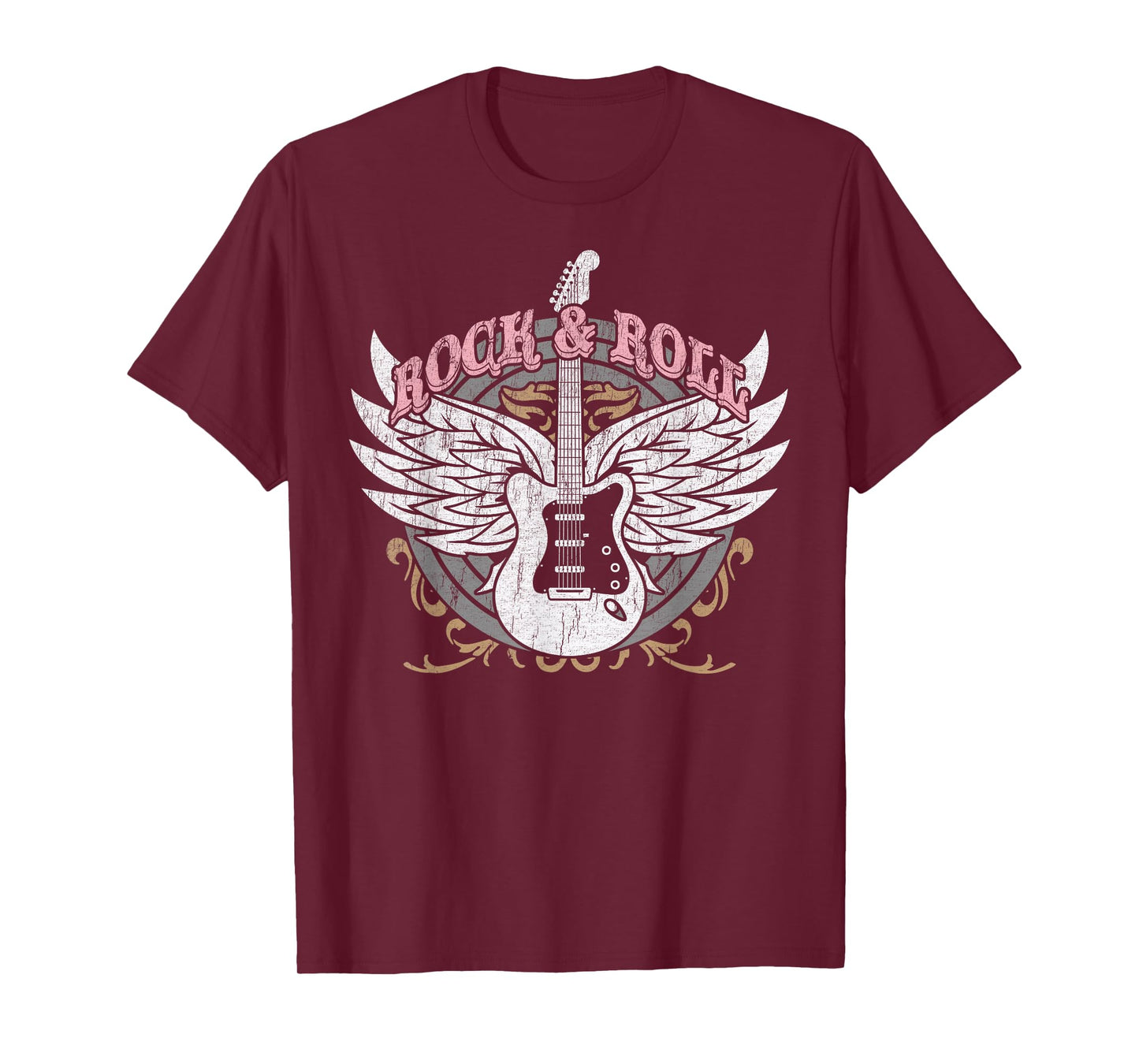 Rock and Roll Guitar Vintage ROCK Women Music T-Shirt