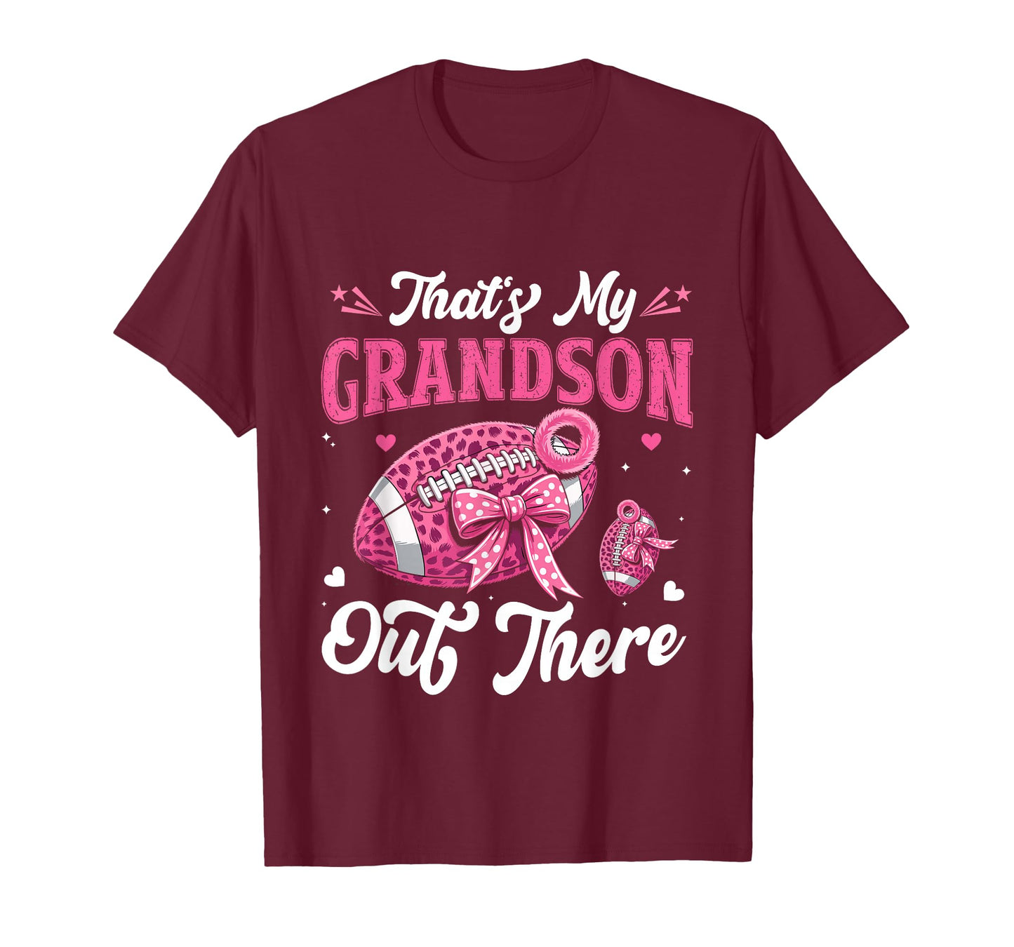 That's My Grandson Out There Football Grandma Grandpa Funny T-Shirt