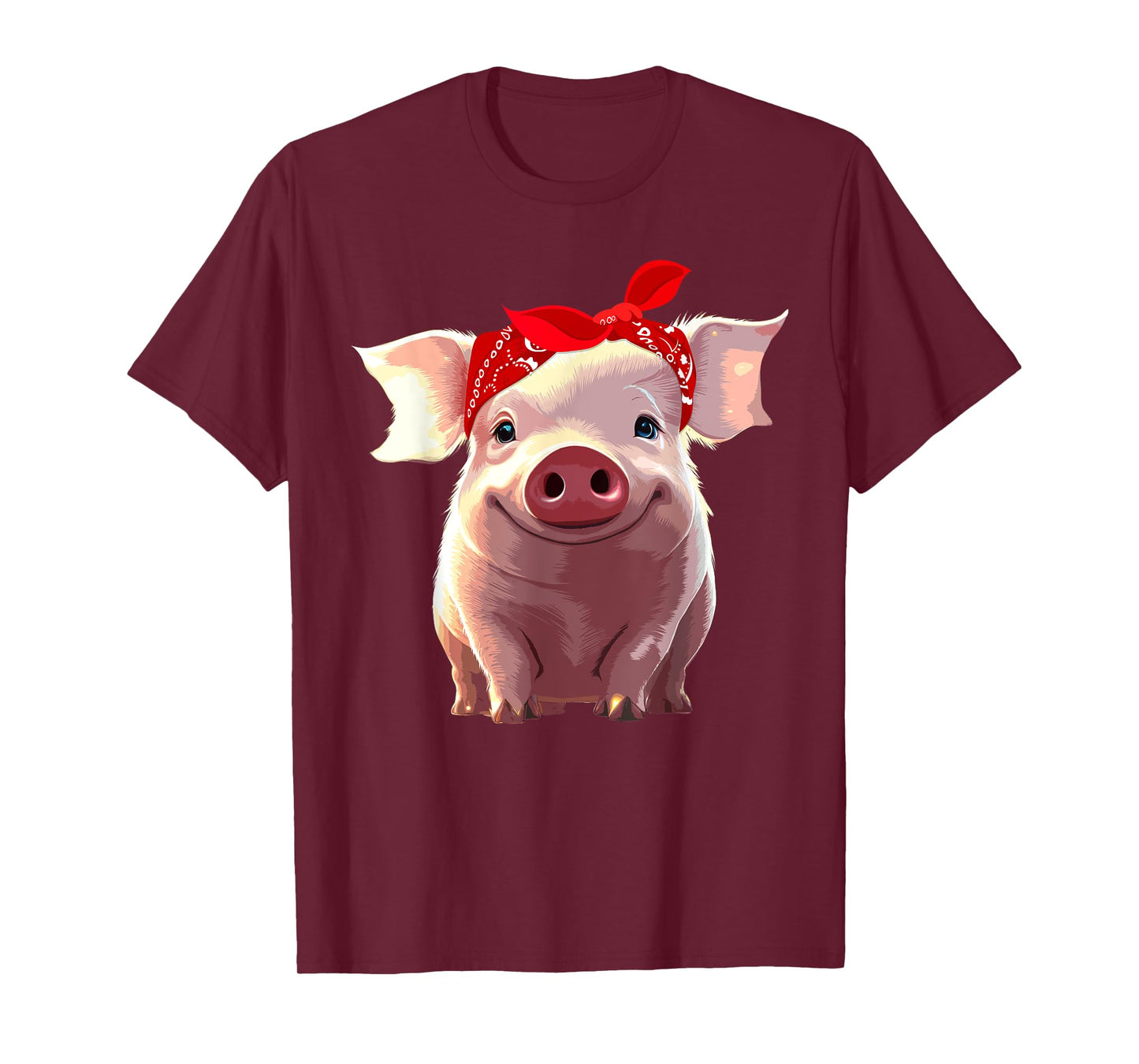 Funny Pig Design For Women Girls Kids Toddlers Piggy Lovers T-Shirt