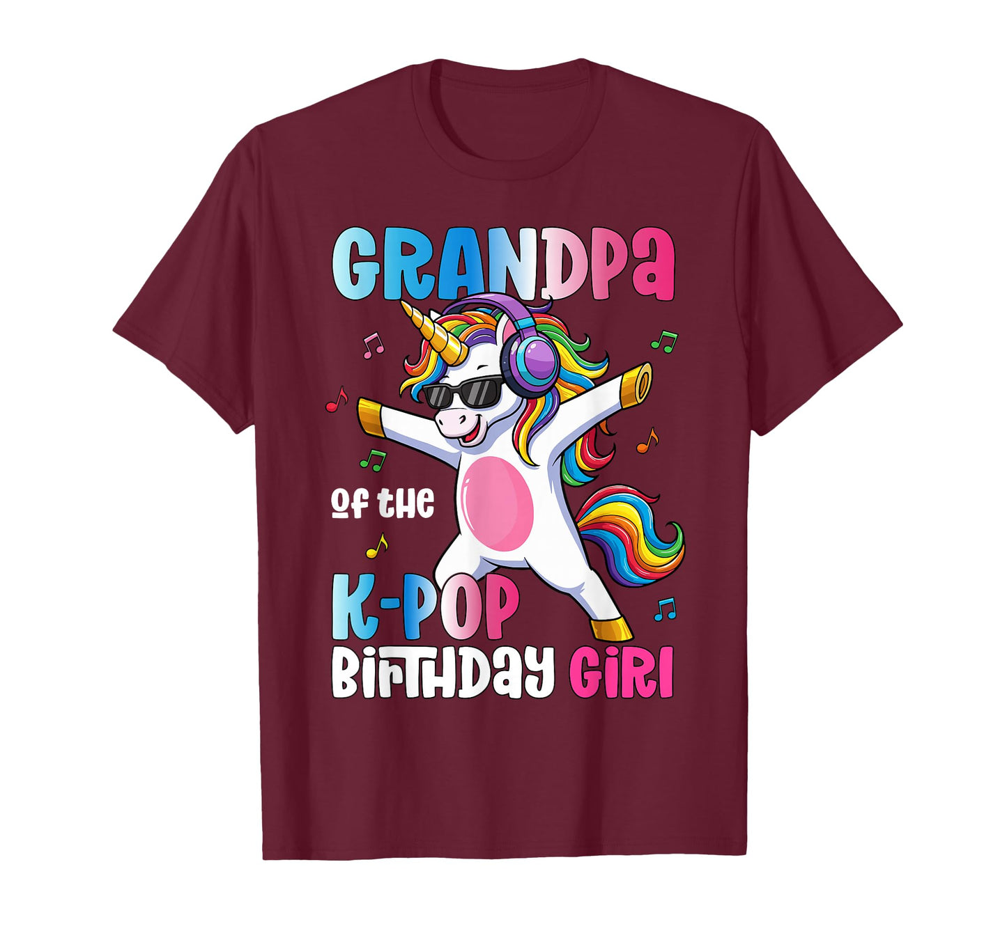 Grandpa of The K-Pop Birthday Princess Birthday Girl T-Shirt