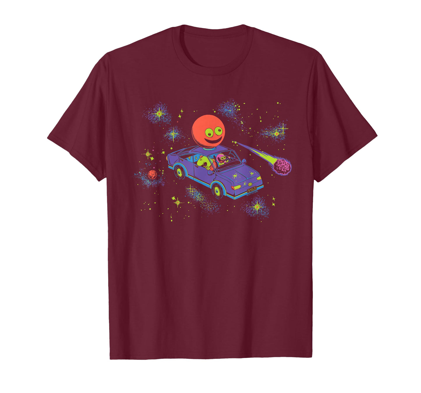 Smiling Friends Space Car Charlie and PIM Funny Cartoon T-Shirt