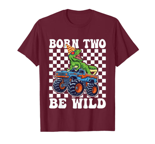 2nd Birthday Monster Truck 2 Year Old Boys 2nd Party T-Shirt
