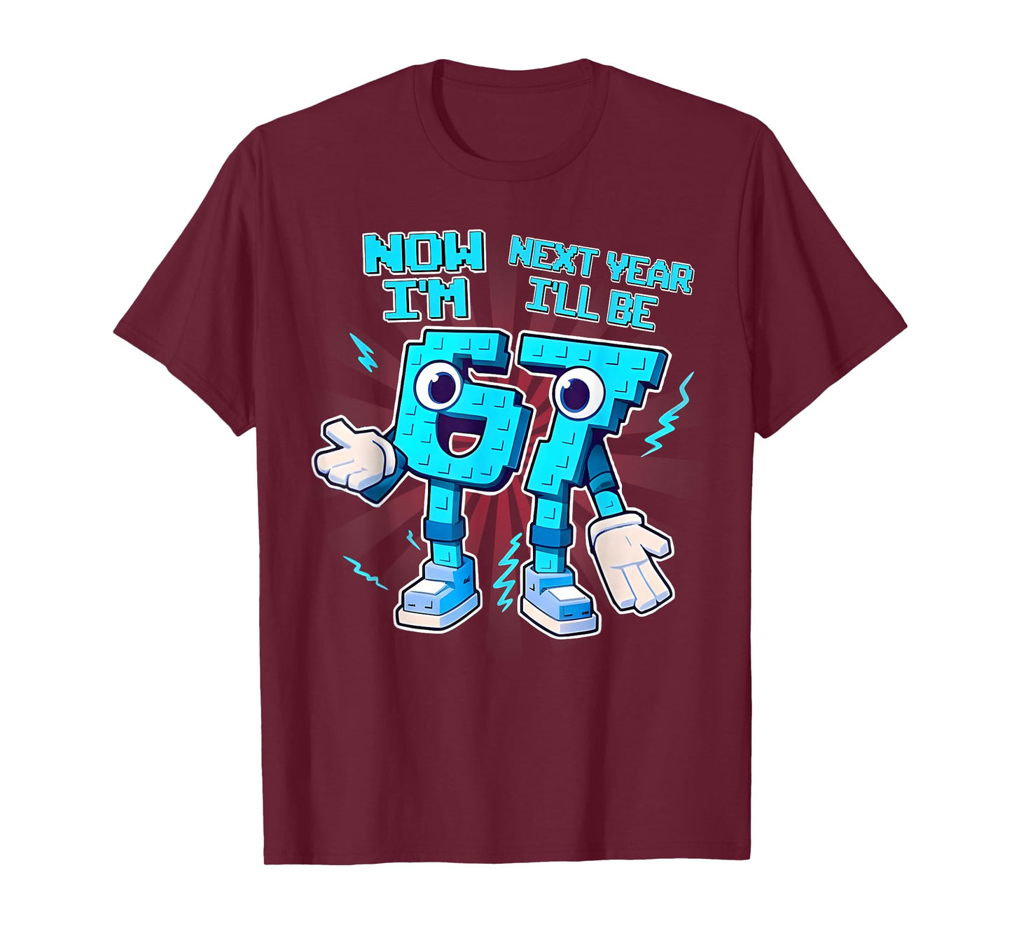 Italian Brainrot Now I'm 6 Next Year I'll Be 7 Gift Kid Boy T-Shirt