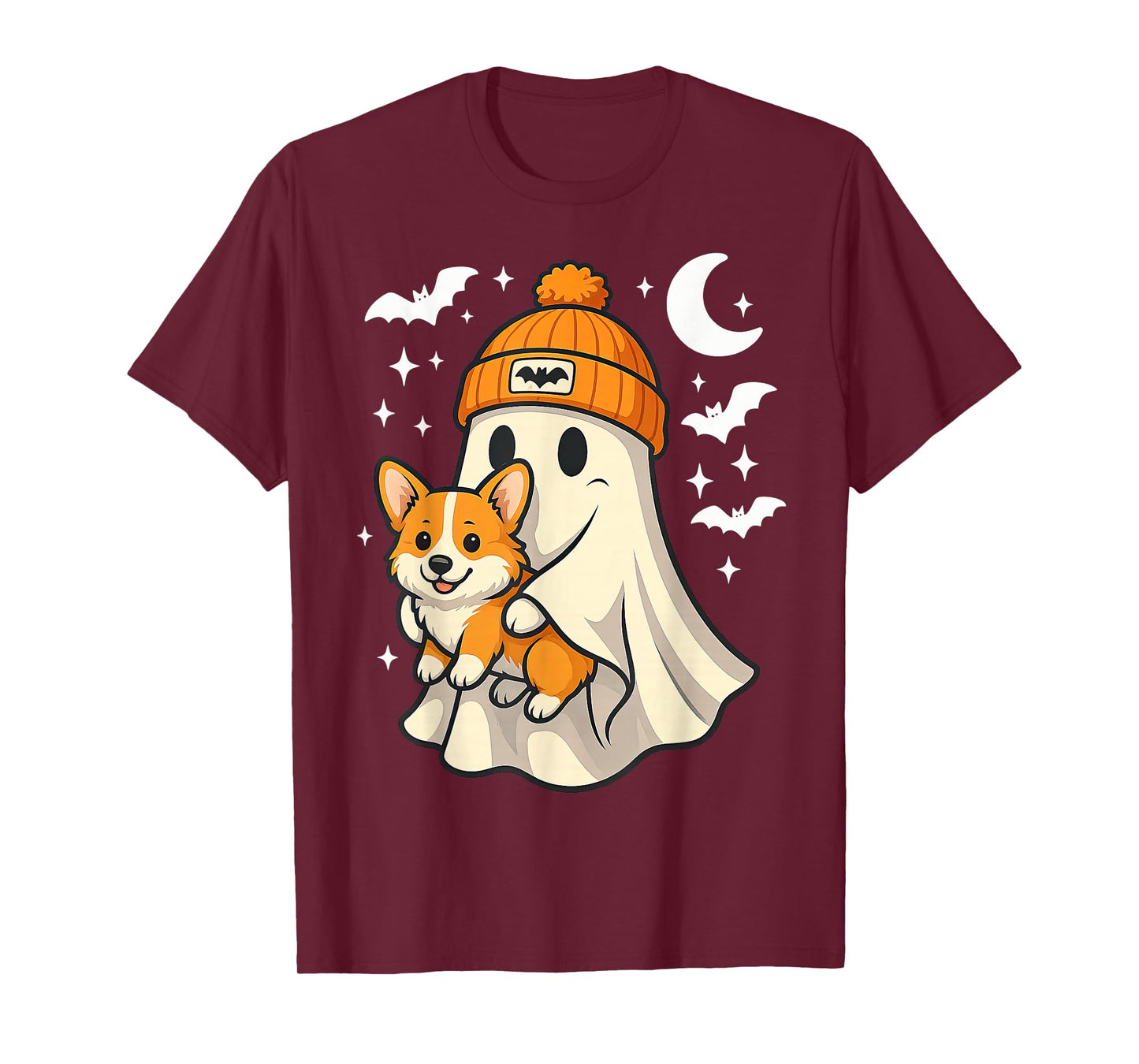 Ghost Pembroke Welsh Corgi Dog Lover Halloween Men Women T-Shirt