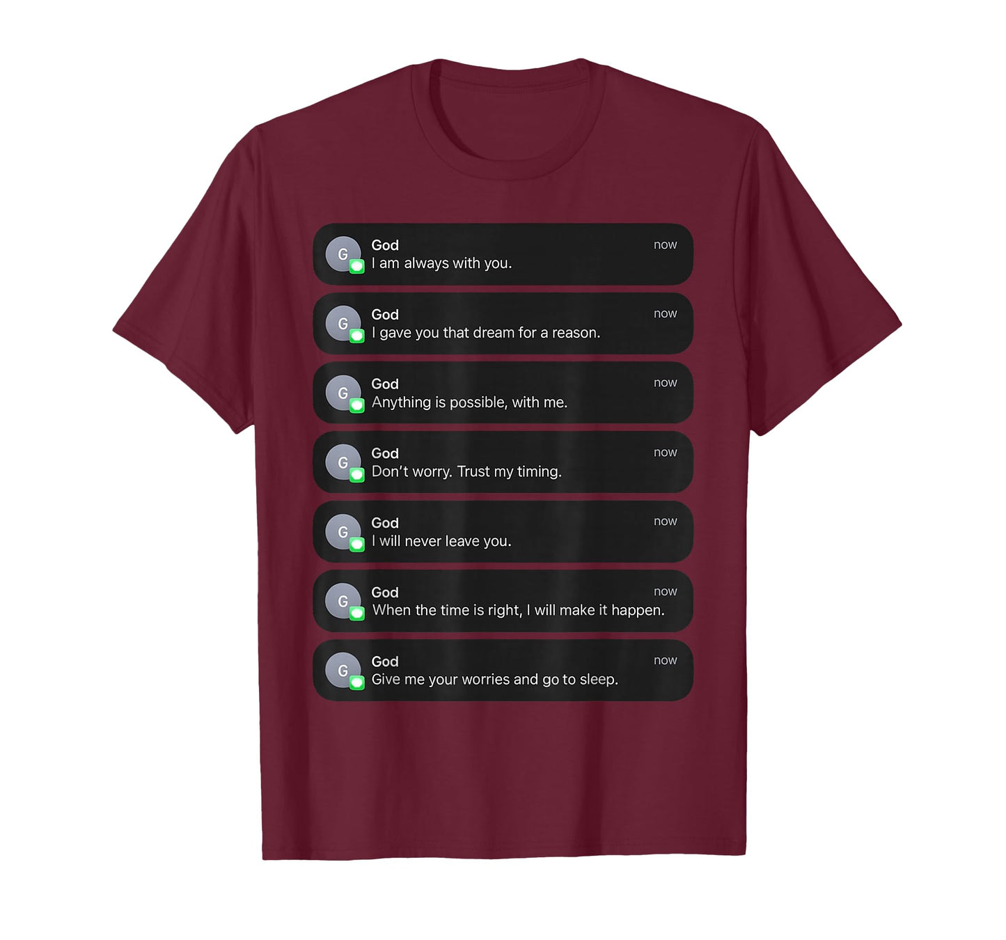 God Messages I’m Always with You Jesus Christian Womens Mens T-Shirt