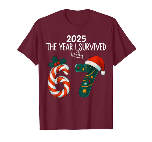Bruh 67 Six Seven 6 7 Meme Christmas Funny Boy Girl Kids T-Shirt