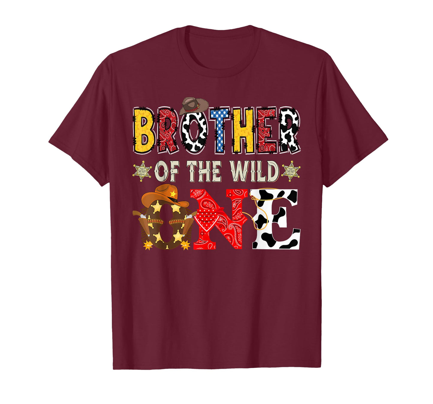 Brother of The Wild One 1St Birthday Boy Western Cowboy T-Shirt
