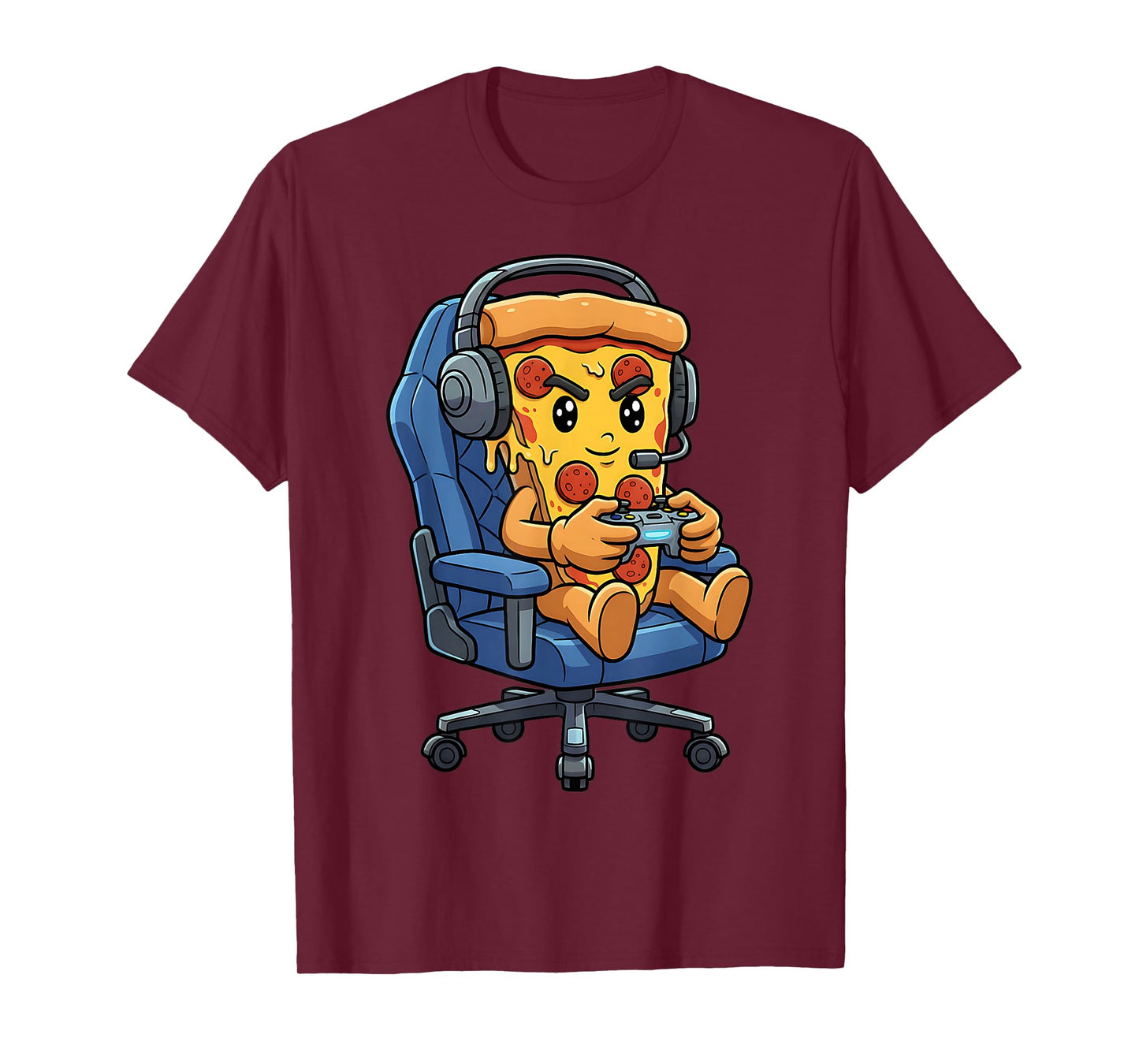 Funny Gamer Pizza Gaming Video Game Enthusiast Boys Kids T-Shirt