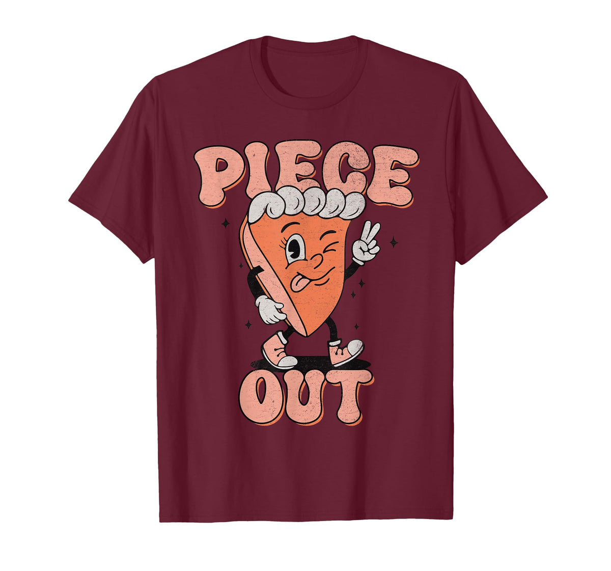 Piece Out Pumpkin Pie Retro Thanksgiving Fall Vibes Groovy T-Shirt