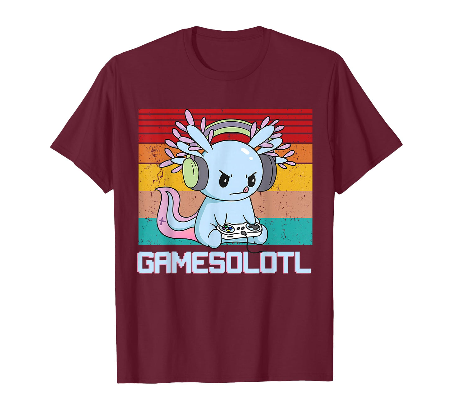 Gamesolotl Axolotl Video Gamer Kawaii Anime Gifts Boys Teens T-Shirt