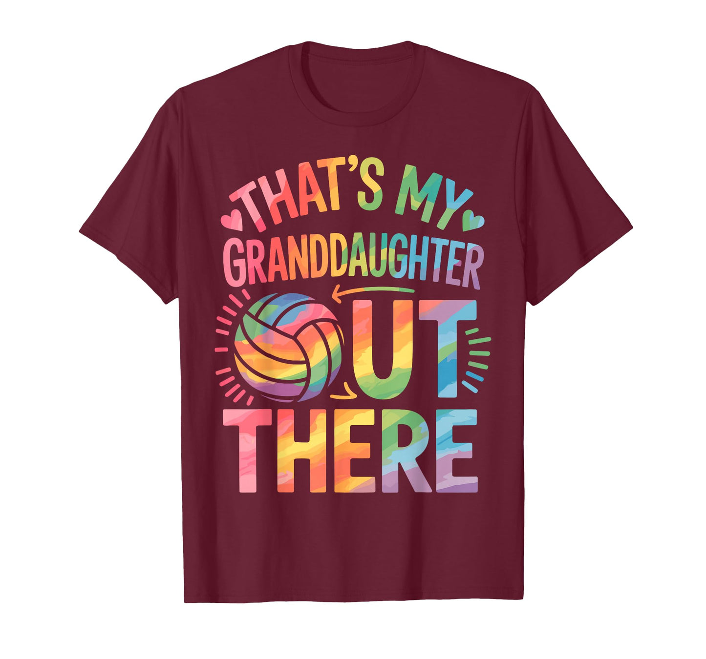 That's My Granddaughter Out There Volleyball Grandma Tie Dye T-Shirt