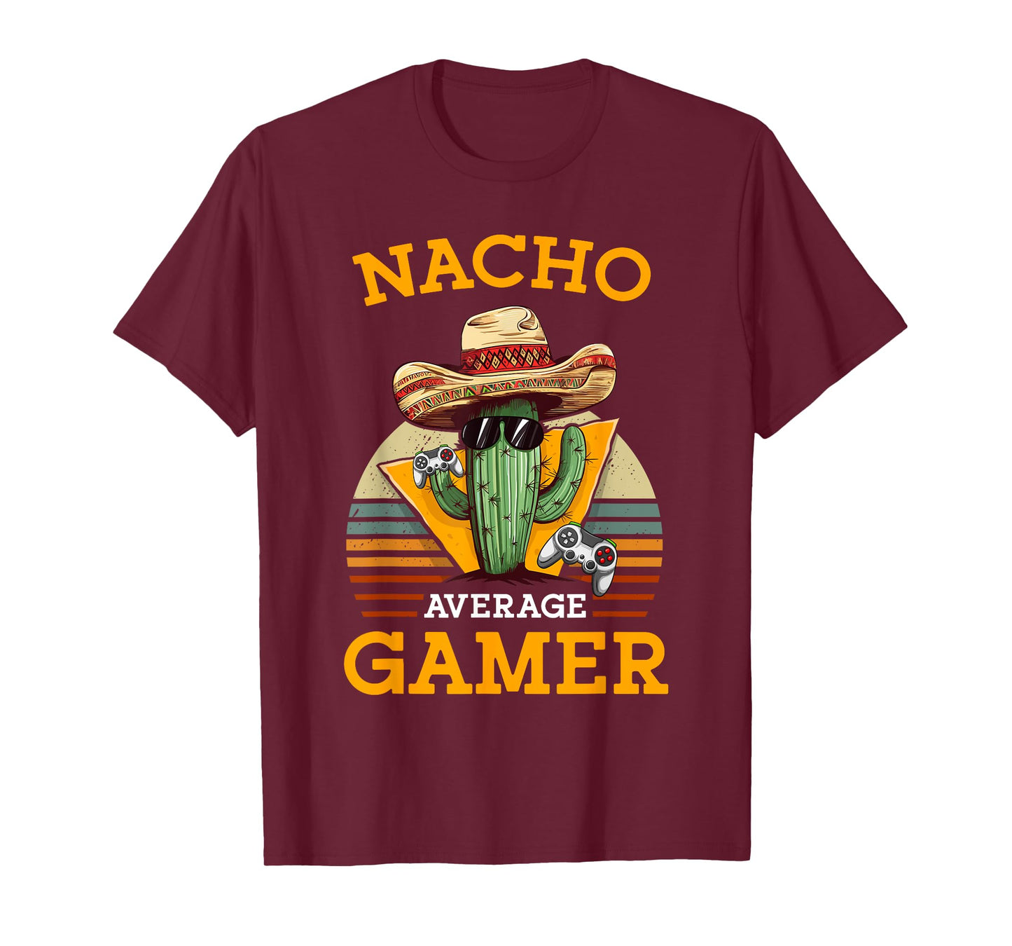 Nacho Average Gamer Video Game Player Funny Vintage Gaming T-Shirt