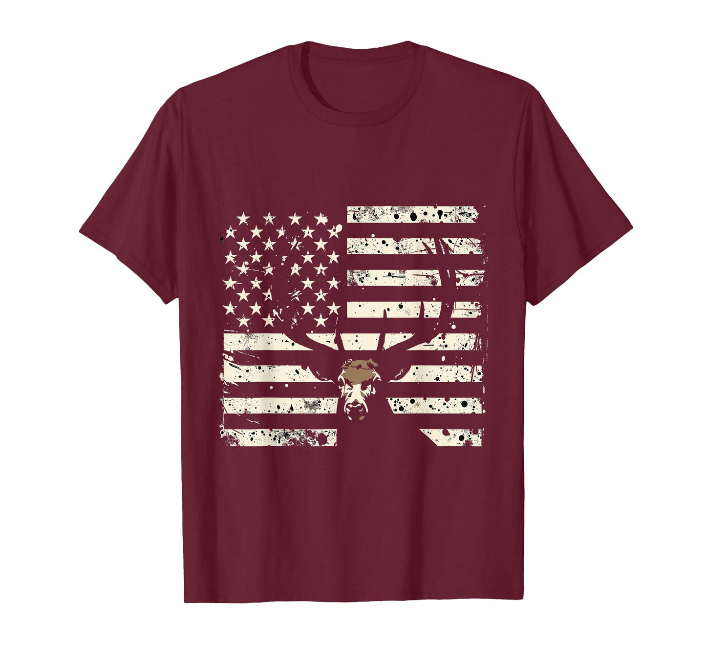 American Flag Camouflage Outdoor Antlers Deer Women Kids Men T-Shirt