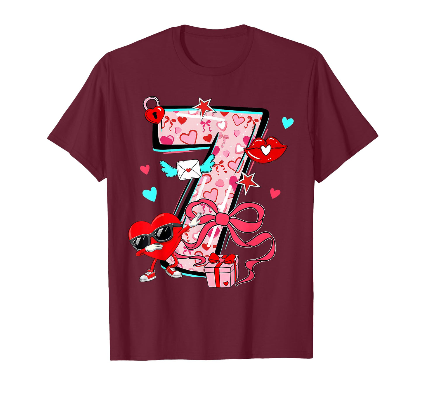 Valentine 67 Six Seven Meme Dabbing Hearts Matching Couple T-Shirt