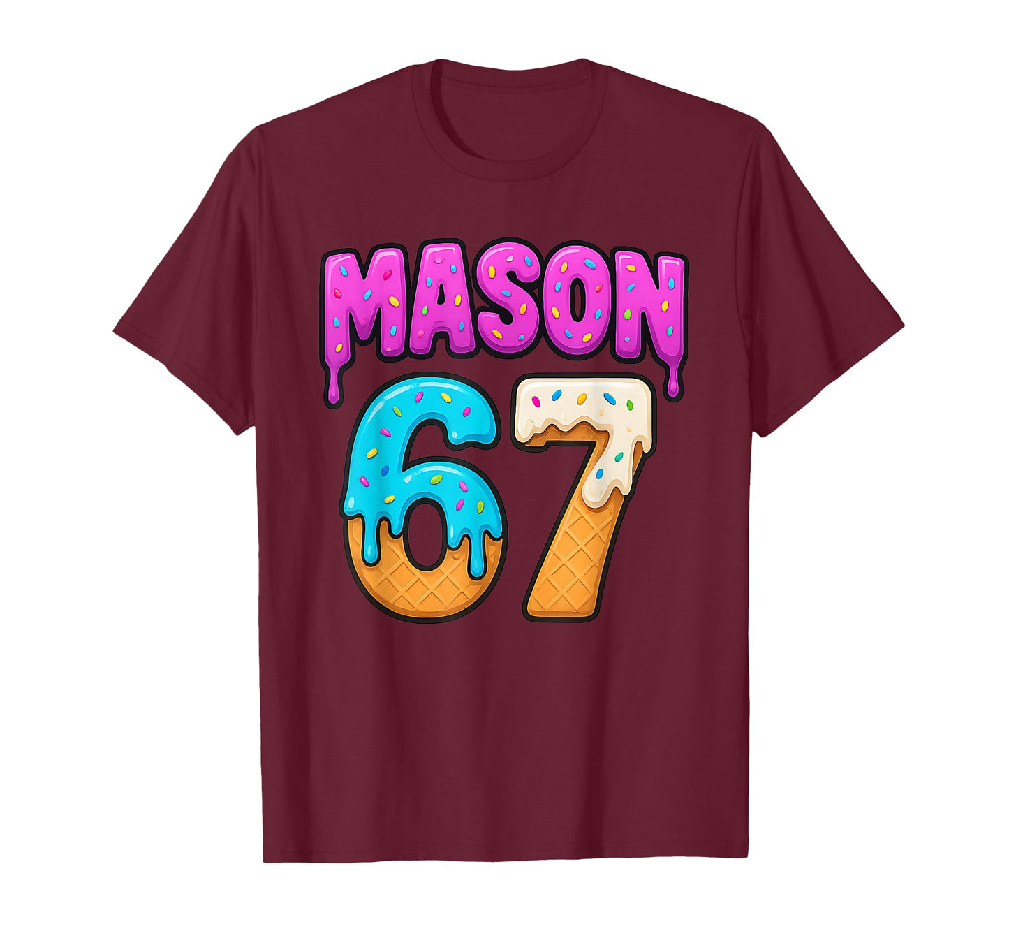 Mason 67 Ice Cream Drip Funny Meme Six Seven Dripping Sport T-Shirt
