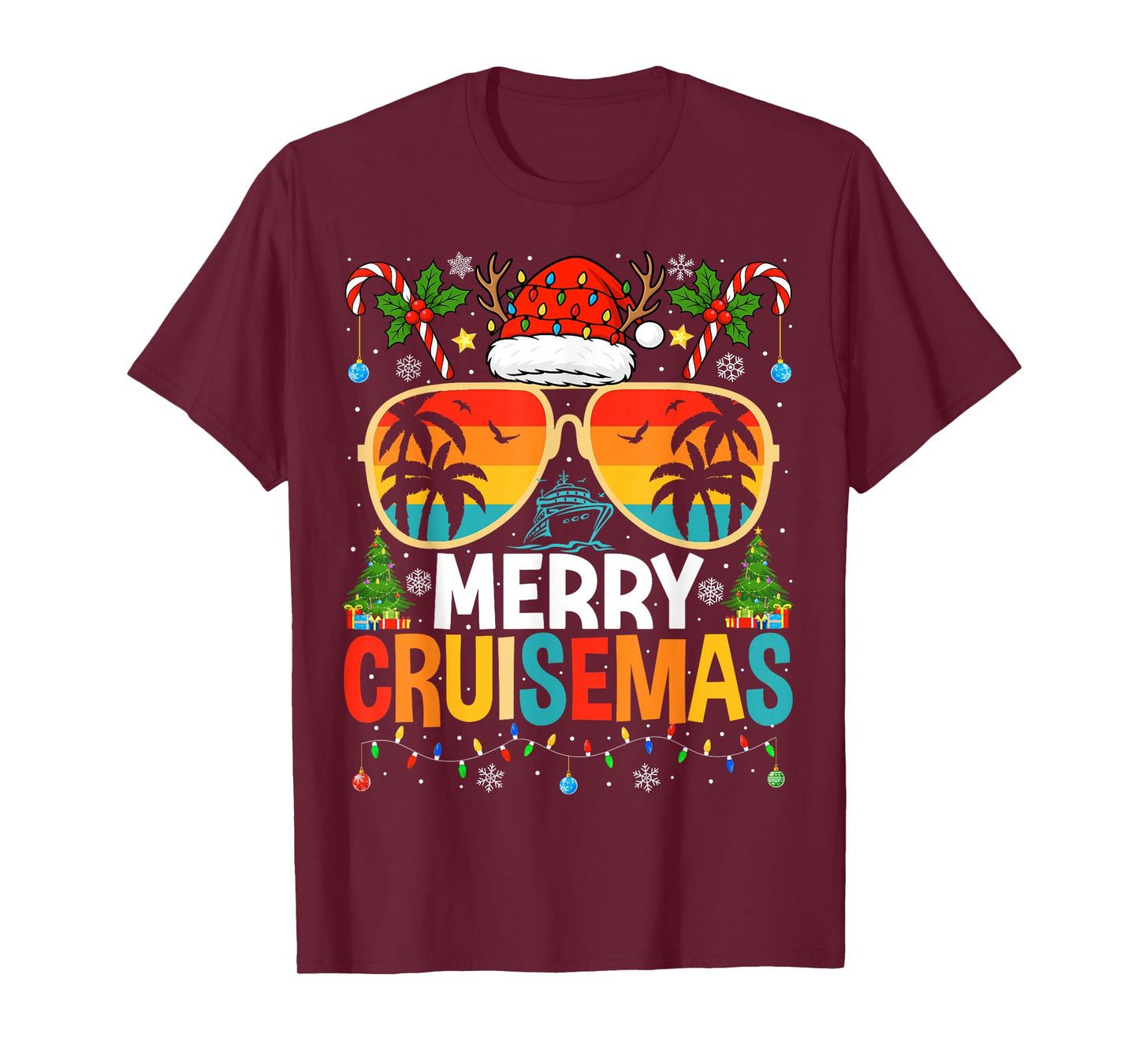 Merry Cruisemas Cruise Matching Family Christmas Cruise 2025 T-Shirt