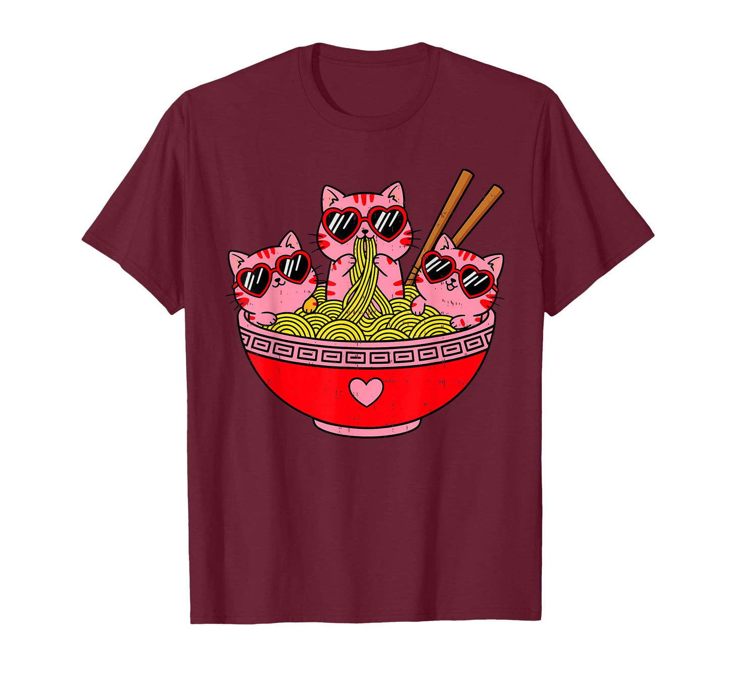 Cat Kitten Valentine Anime Valentines Day for Kid Boys Girls T-Shirt