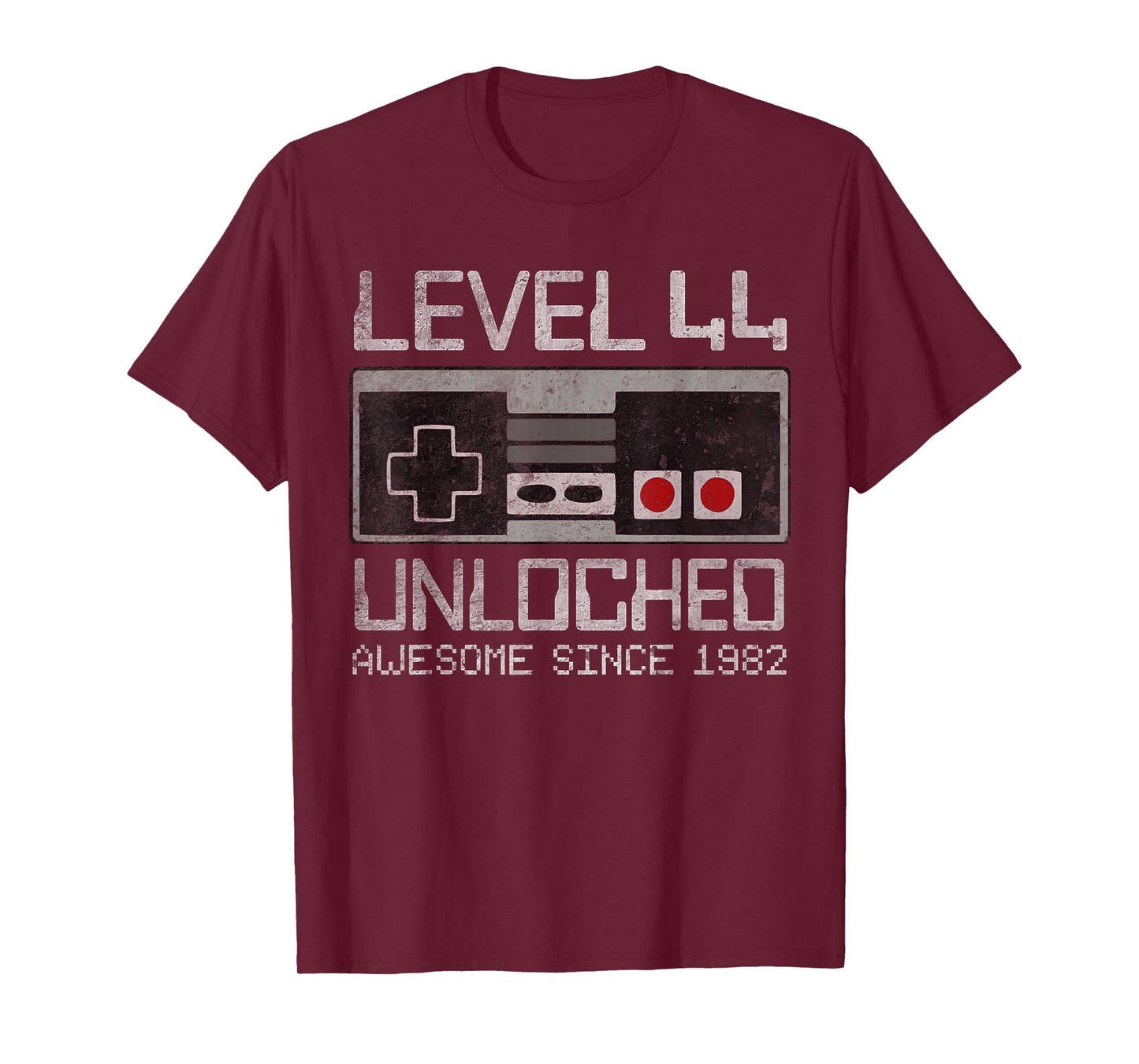 Level 44 Unlocked 44th Birthday 44 Year Old Video Gamer Men T-Shirt