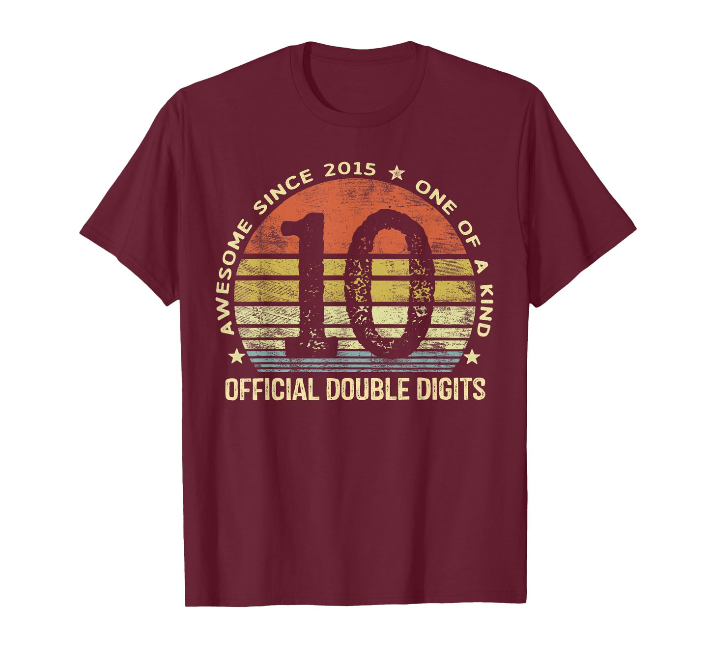 Awesome Since 2015 Official Double Digits 10 Year Old BDay T-Shirt