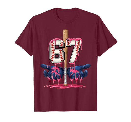 Baseball Lifestyle Shirt Youth Baseball Glove Drip Icecream T-Shirt