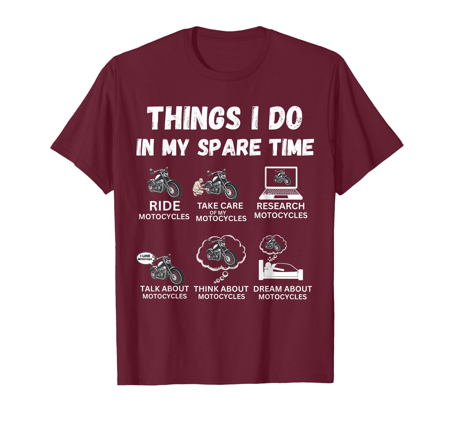 Things I Do in My Spare Time Biker Motorcycle Rider T-Shirt