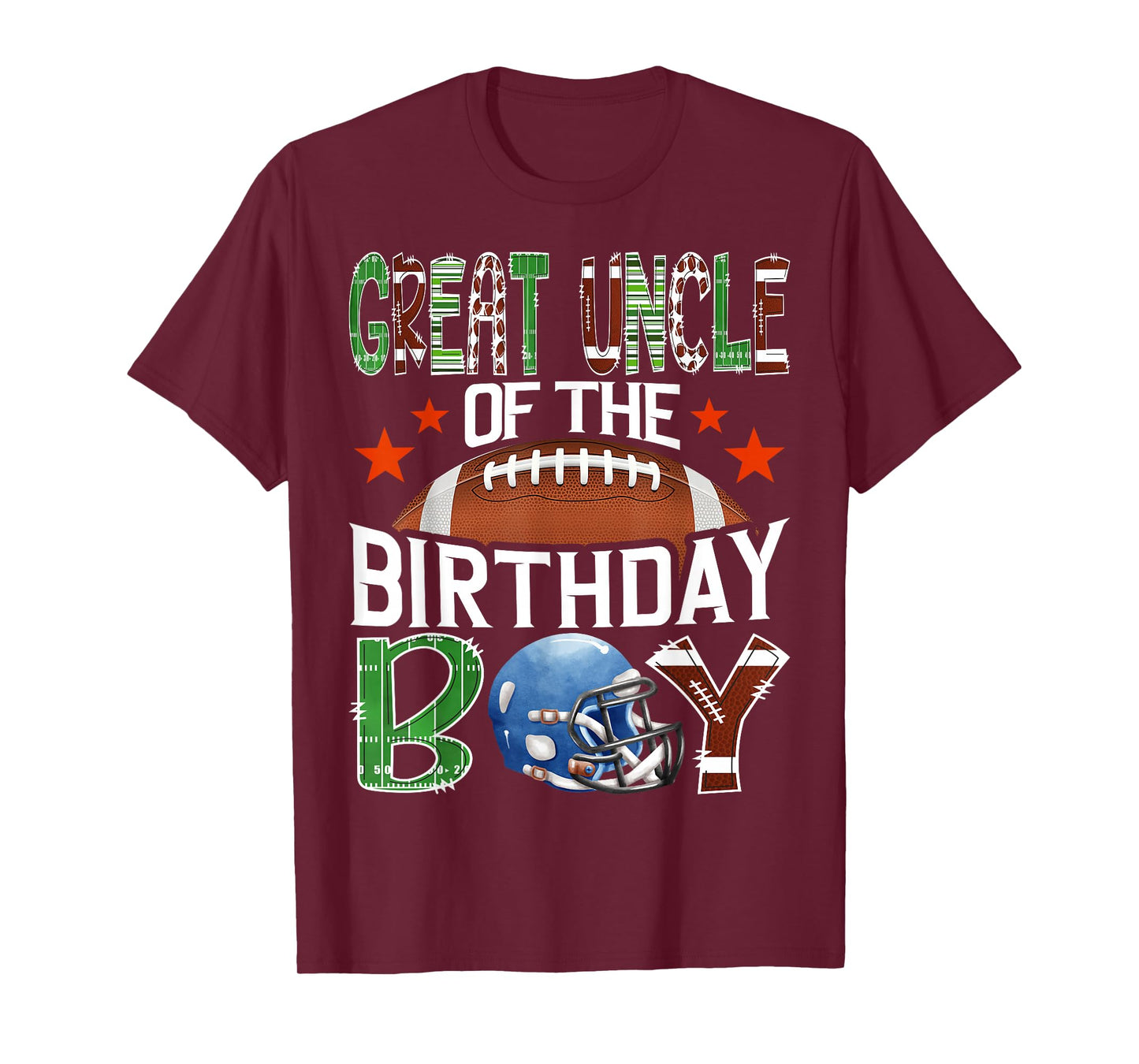 Great Uncle of The Birthday Boy Game Day Football Lover T-Shirt