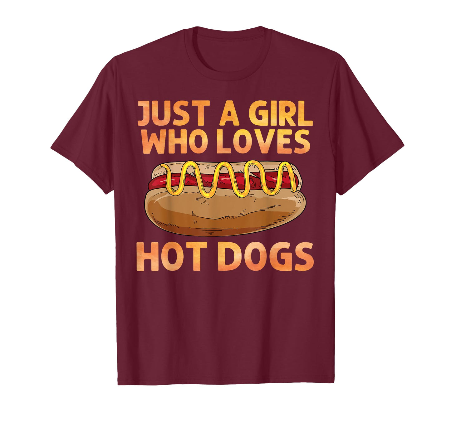 Funny Hot Dog Art For Girls Women Hotdog Stand Lover Hot Dog T-Shirt