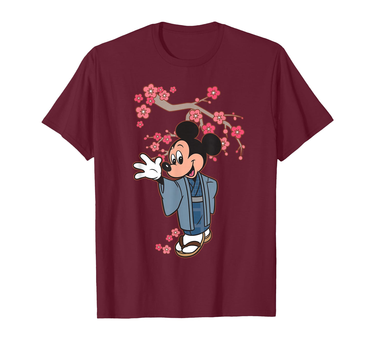 Disney Mickey Mouse in Kimono Cherry Blossoms Spring Sakura T-Shirt