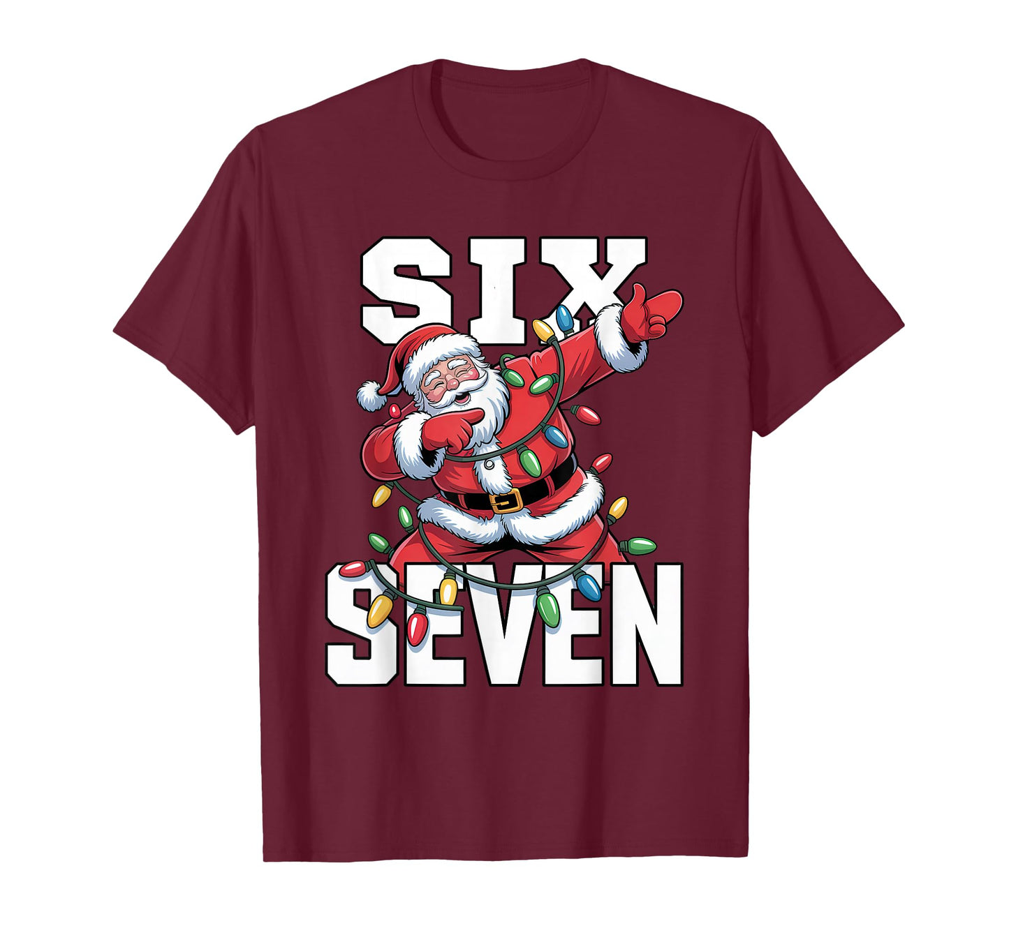6 7 Christmas Six Seven 67 Meme Funny Dabbing Santa Dab T-Shirt